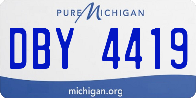 MI license plate DBY4419