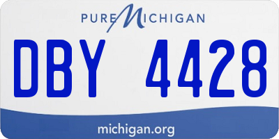 MI license plate DBY4428