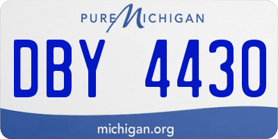 MI license plate DBY4430