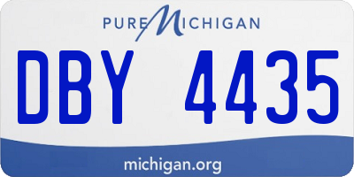 MI license plate DBY4435