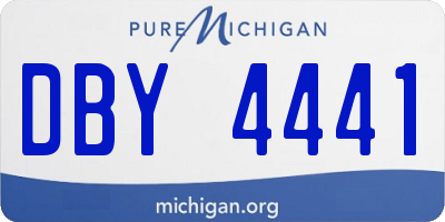 MI license plate DBY4441