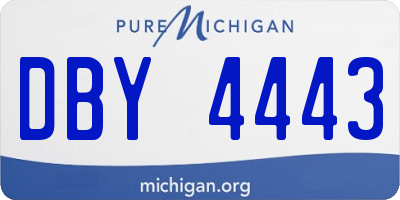 MI license plate DBY4443