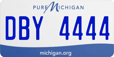 MI license plate DBY4444