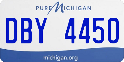 MI license plate DBY4450