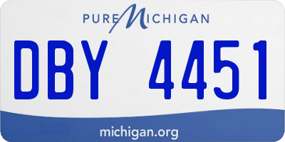 MI license plate DBY4451
