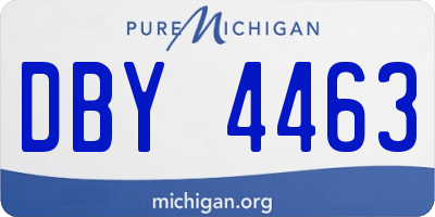 MI license plate DBY4463