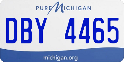 MI license plate DBY4465