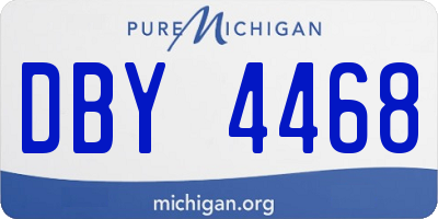 MI license plate DBY4468