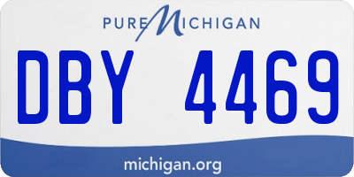 MI license plate DBY4469