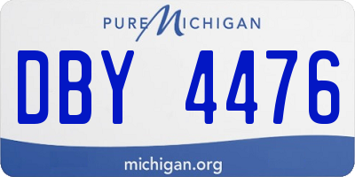 MI license plate DBY4476