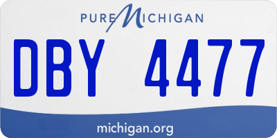 MI license plate DBY4477