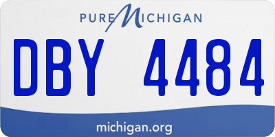 MI license plate DBY4484