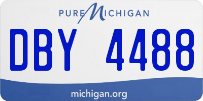 MI license plate DBY4488