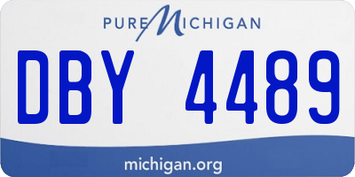 MI license plate DBY4489