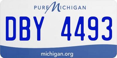 MI license plate DBY4493