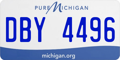 MI license plate DBY4496