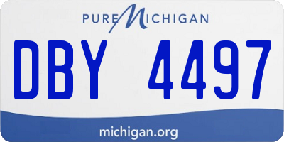 MI license plate DBY4497