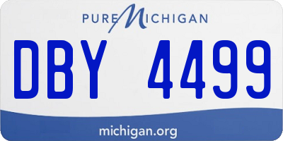 MI license plate DBY4499