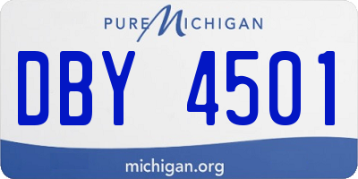 MI license plate DBY4501
