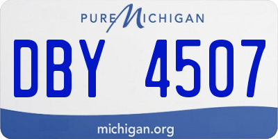 MI license plate DBY4507