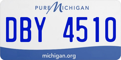MI license plate DBY4510