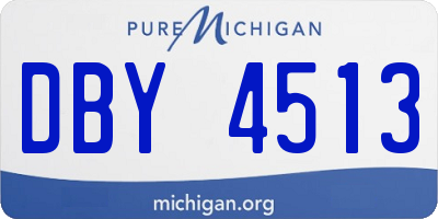 MI license plate DBY4513