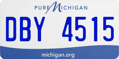 MI license plate DBY4515