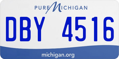 MI license plate DBY4516