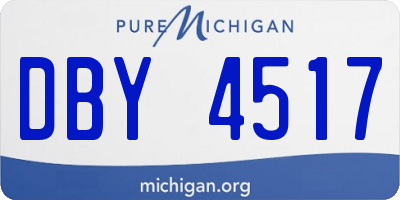 MI license plate DBY4517