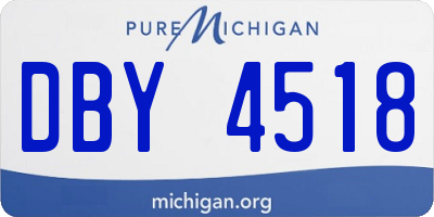 MI license plate DBY4518