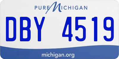 MI license plate DBY4519