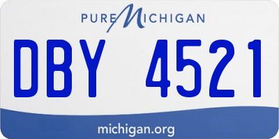 MI license plate DBY4521
