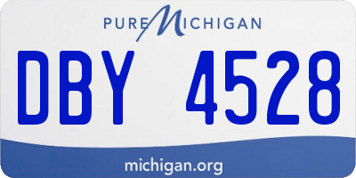 MI license plate DBY4528