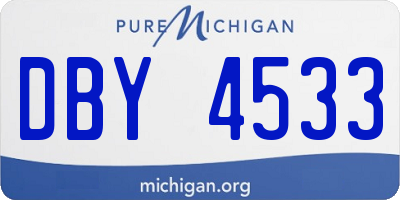 MI license plate DBY4533