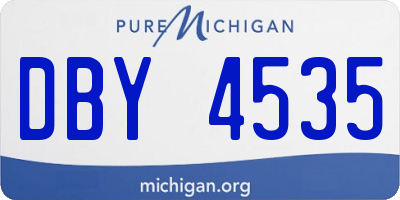 MI license plate DBY4535