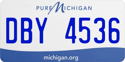 MI license plate DBY4536