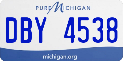 MI license plate DBY4538