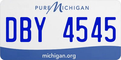 MI license plate DBY4545