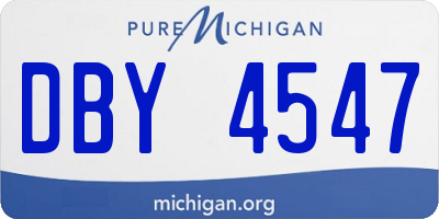 MI license plate DBY4547