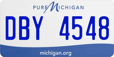MI license plate DBY4548