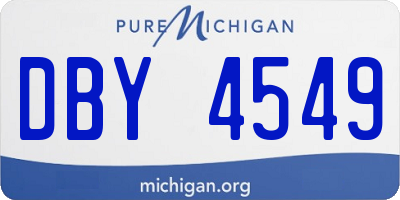 MI license plate DBY4549