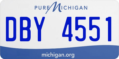 MI license plate DBY4551