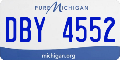 MI license plate DBY4552