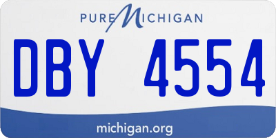 MI license plate DBY4554