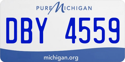 MI license plate DBY4559