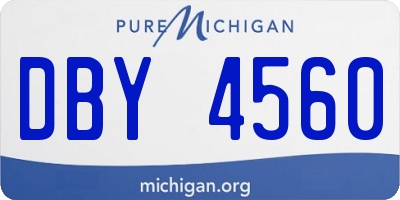MI license plate DBY4560