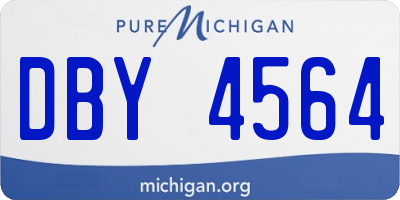 MI license plate DBY4564
