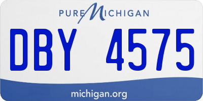 MI license plate DBY4575