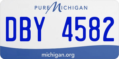 MI license plate DBY4582