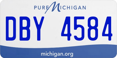 MI license plate DBY4584